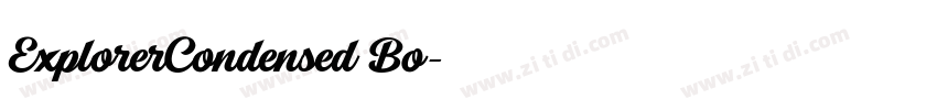 ExplorerCondensed Bo字体转换